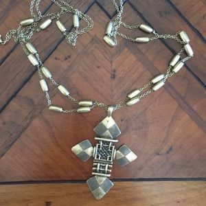 Vintage cross pendant necklace